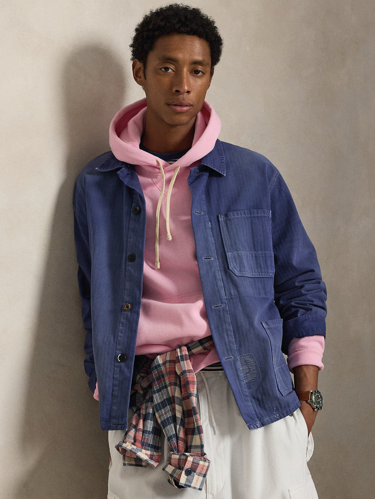 2026 New Arrival Felpa con Cappuccio in Misto Cotone Rosa