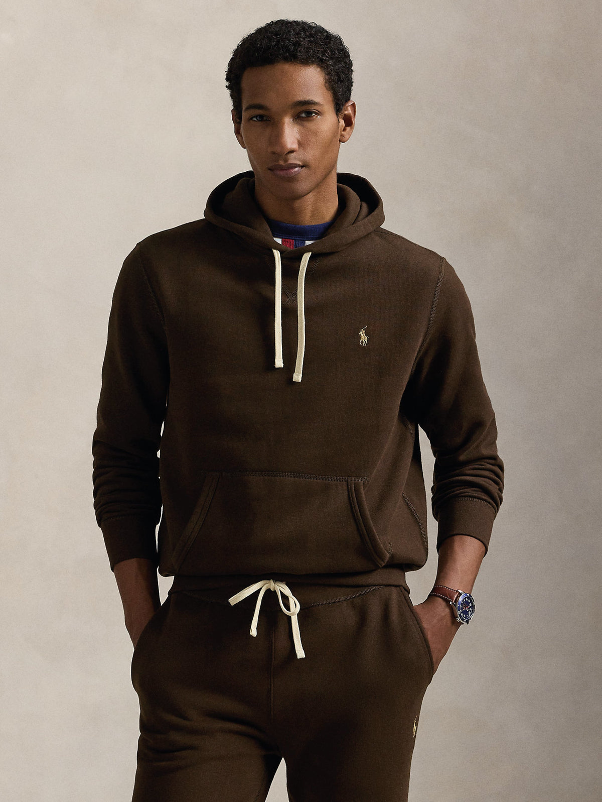2026 New Arrival Felpa con Cappuccio Marrone