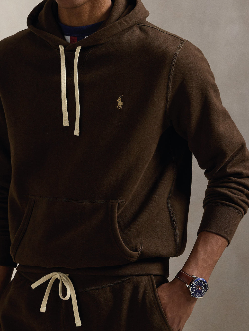 2026 New Arrival Felpa con Cappuccio Marrone