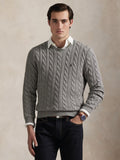 2026 New Arrival Maglia a Trecce in Cotone Grigio