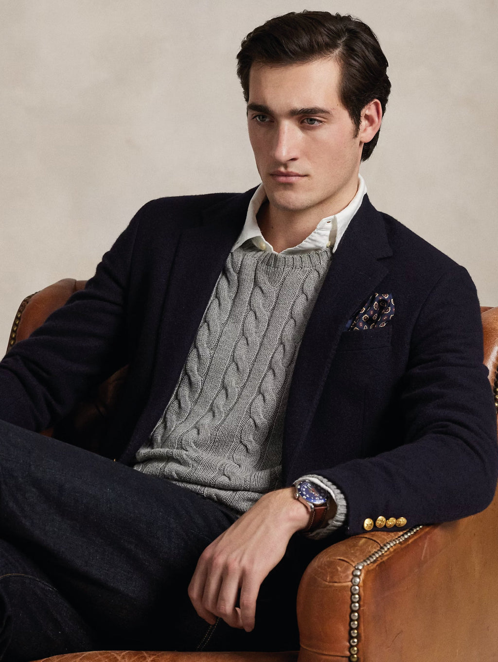 2026 New Arrival Maglia a Trecce in Cotone Grigio