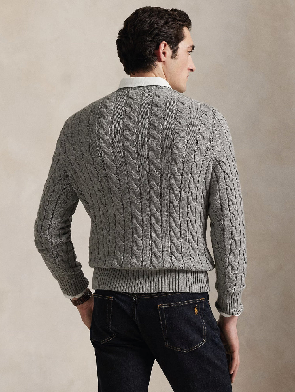 2026 New Arrival Maglia a Trecce in Cotone Grigio