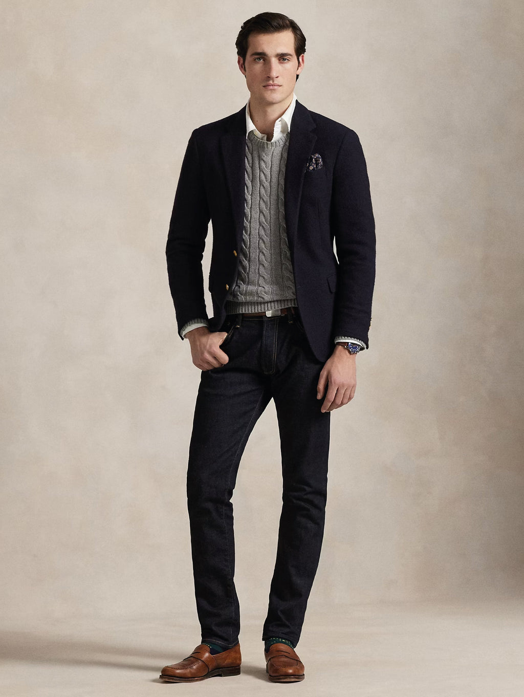 2026 New Arrival Maglia a Trecce in Cotone Grigio