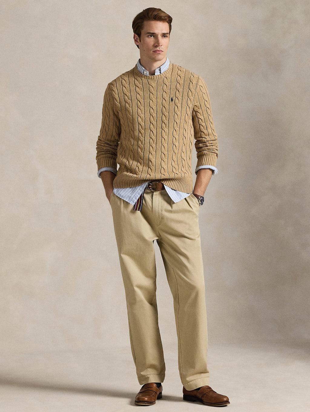 2026 New Arrival Maglia in Cotone a Trecce Cammello
