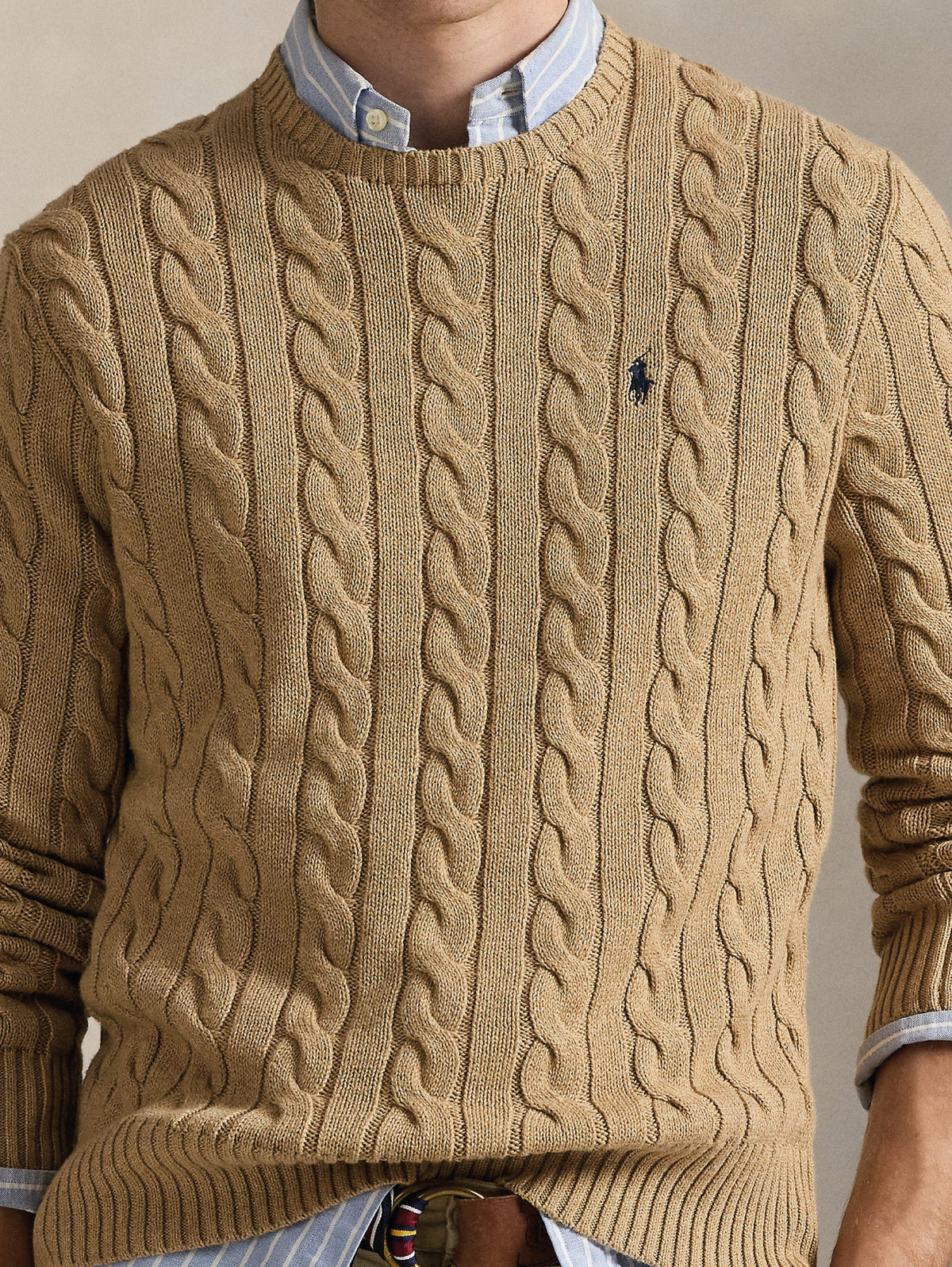 2026 New Arrival Maglia in Cotone a Trecce Cammello