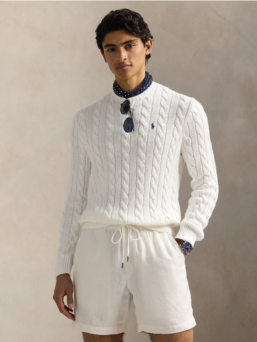 2026 New Arrival Maglia in Cotone a Trecce Bianco