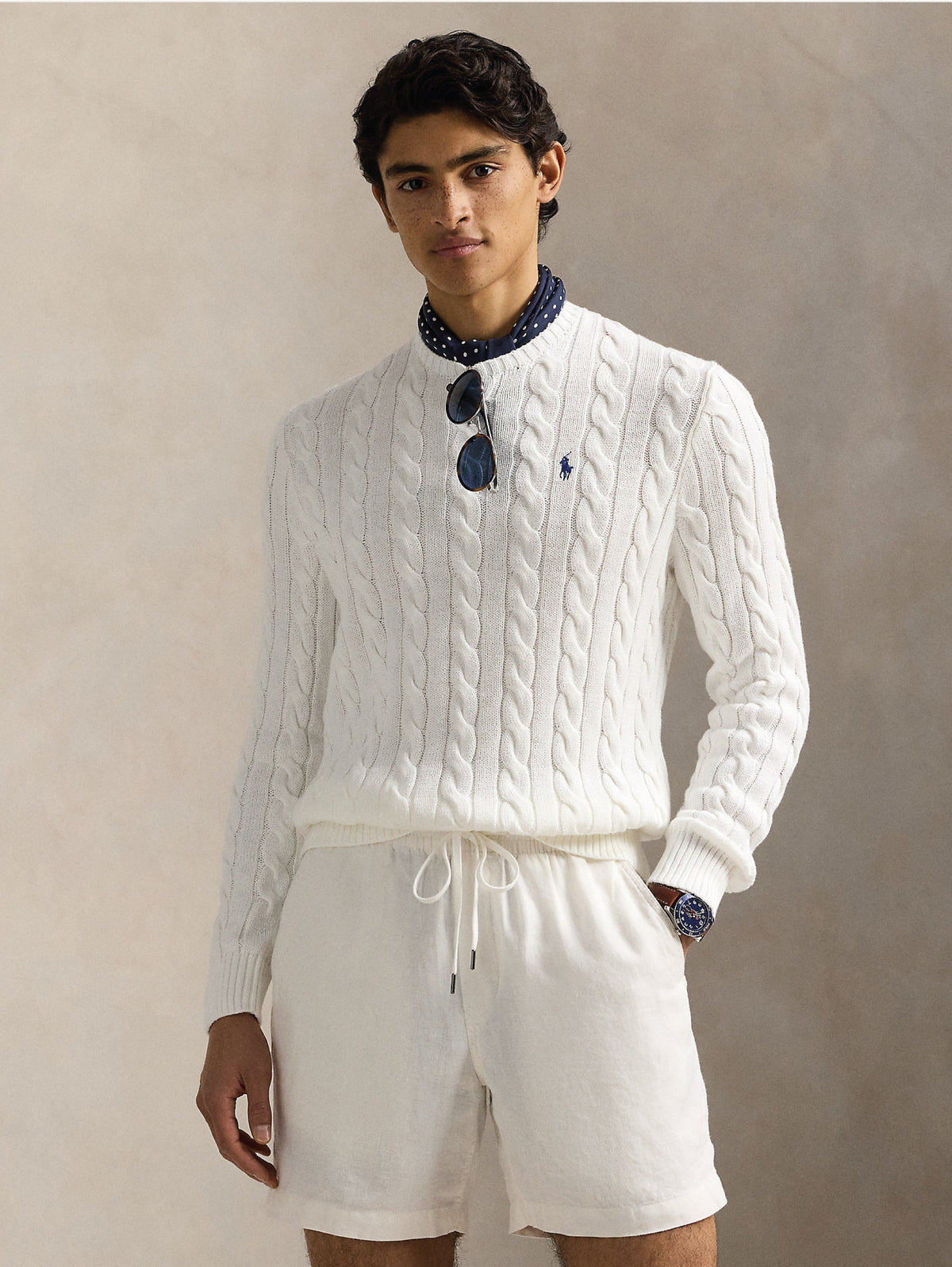 2026 New Arrival Maglia in Cotone a Trecce Bianco
