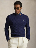 2026 New Arrival Maglia in Cotone a Trecce Blu