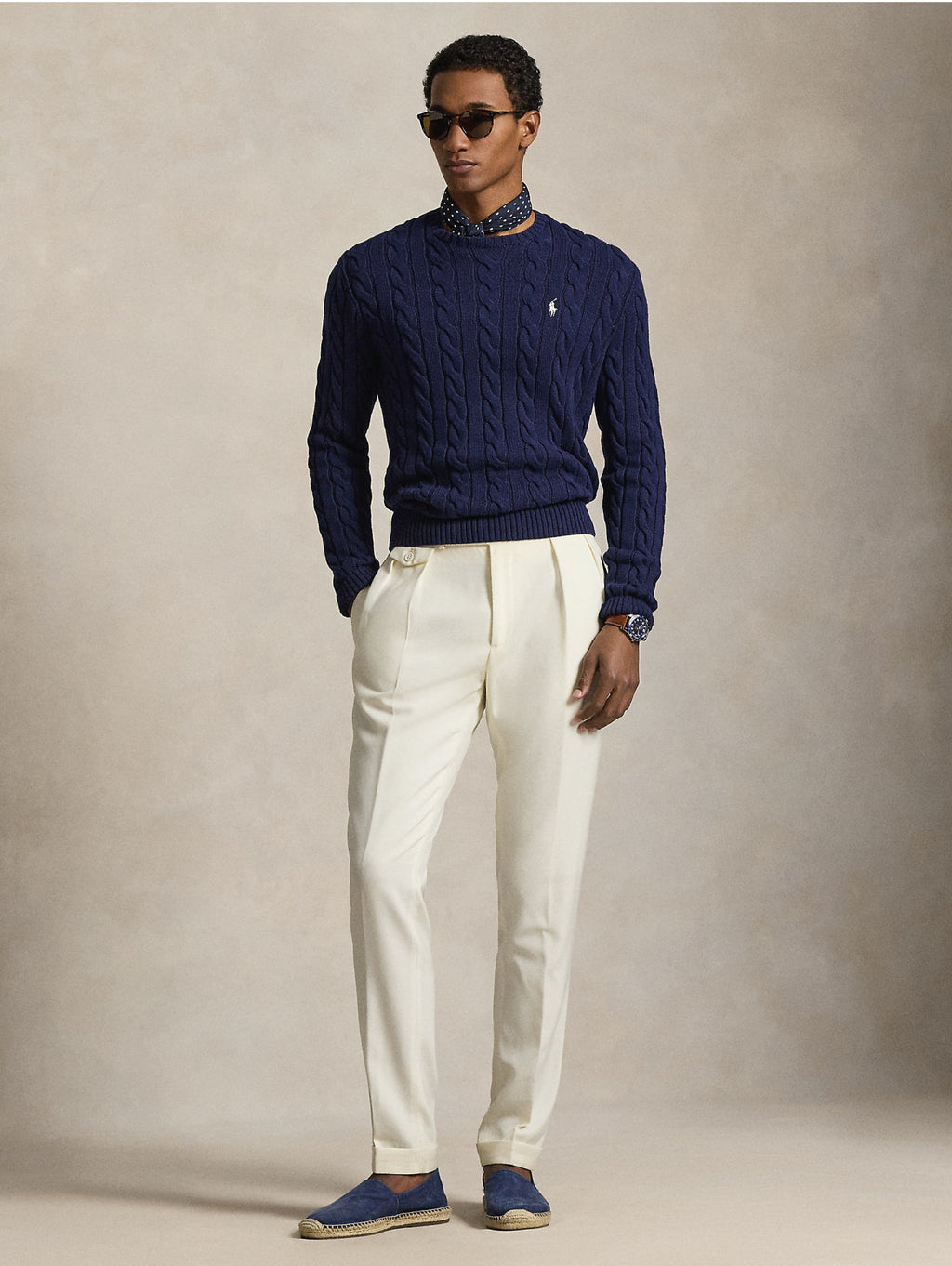 2026 New Arrival Maglia in Cotone a Trecce Blu