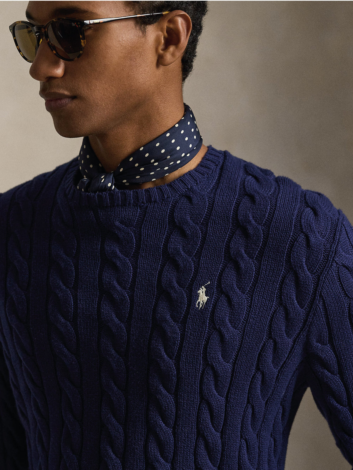 2026 New Arrival Maglia in Cotone a Trecce Blu