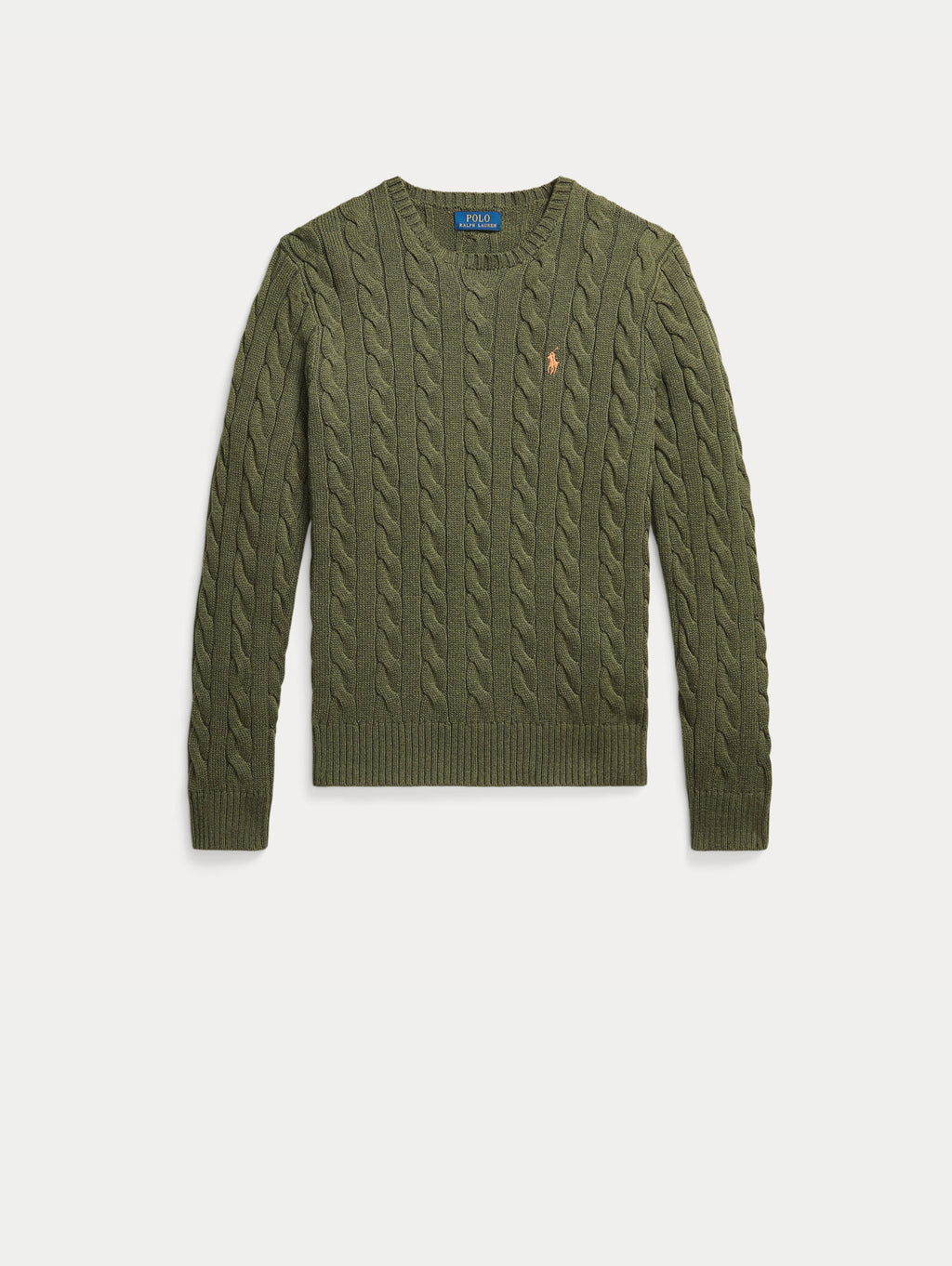 2026 New Arrival Maglia in Cotone a Trecce Verde Militare