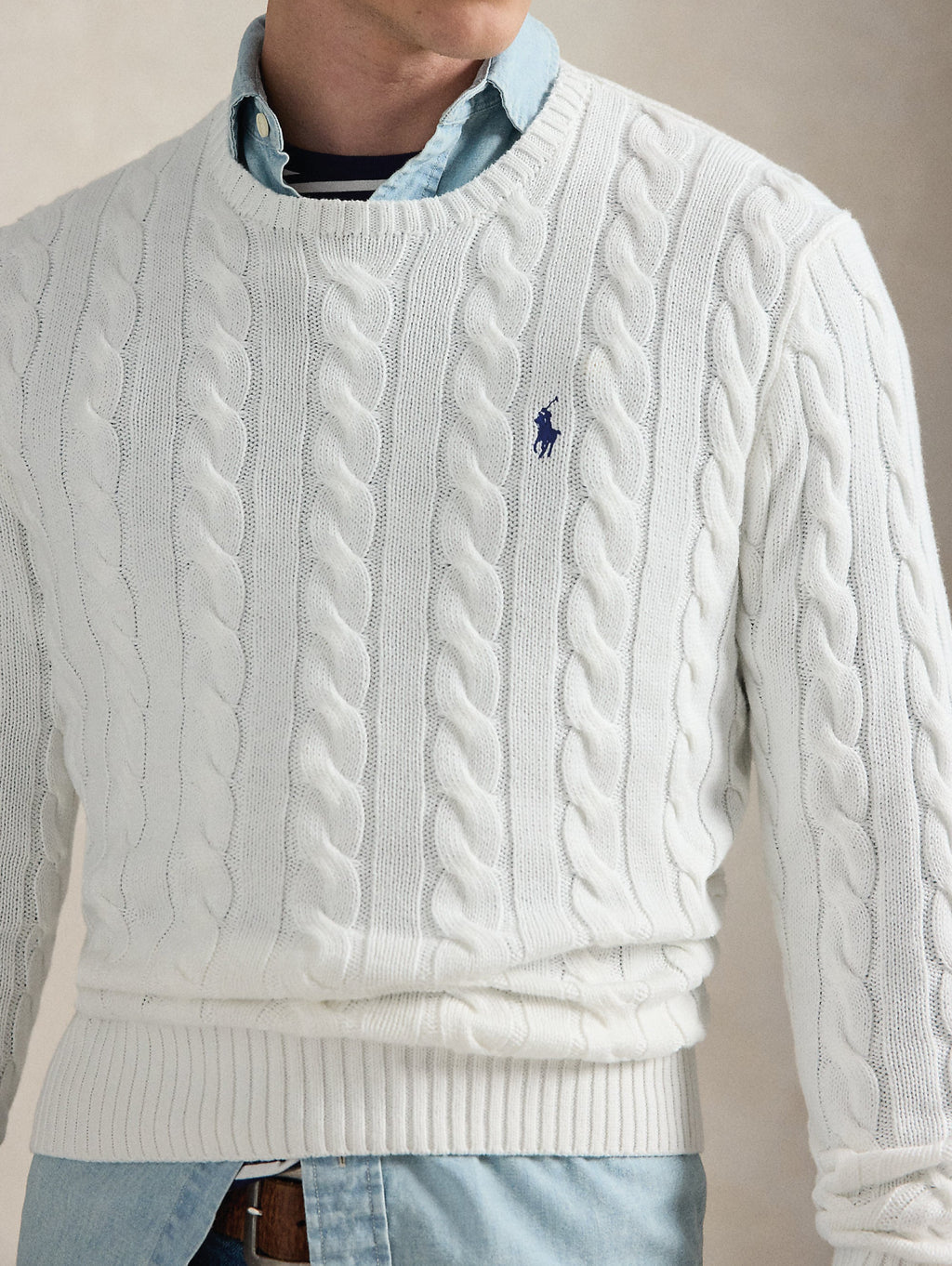 2026 New Arrival Maglia in Cotone a Trecce Bianco