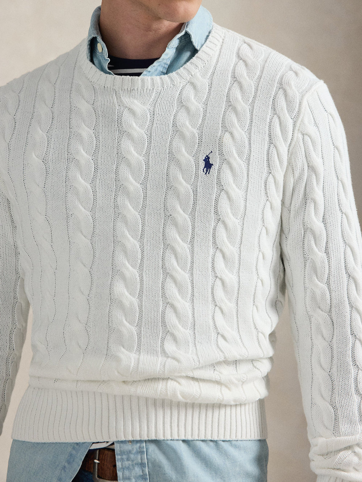2026 New Arrival Maglia in Cotone a Trecce Bianco