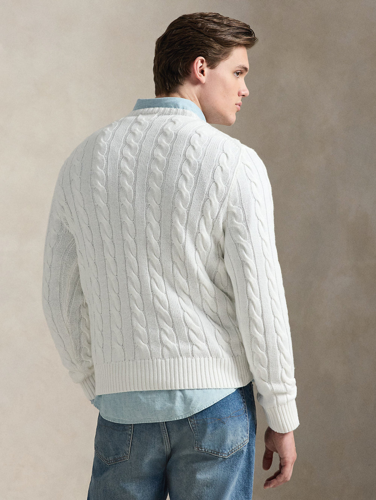 2026 New Arrival Maglia in Cotone a Trecce Bianco