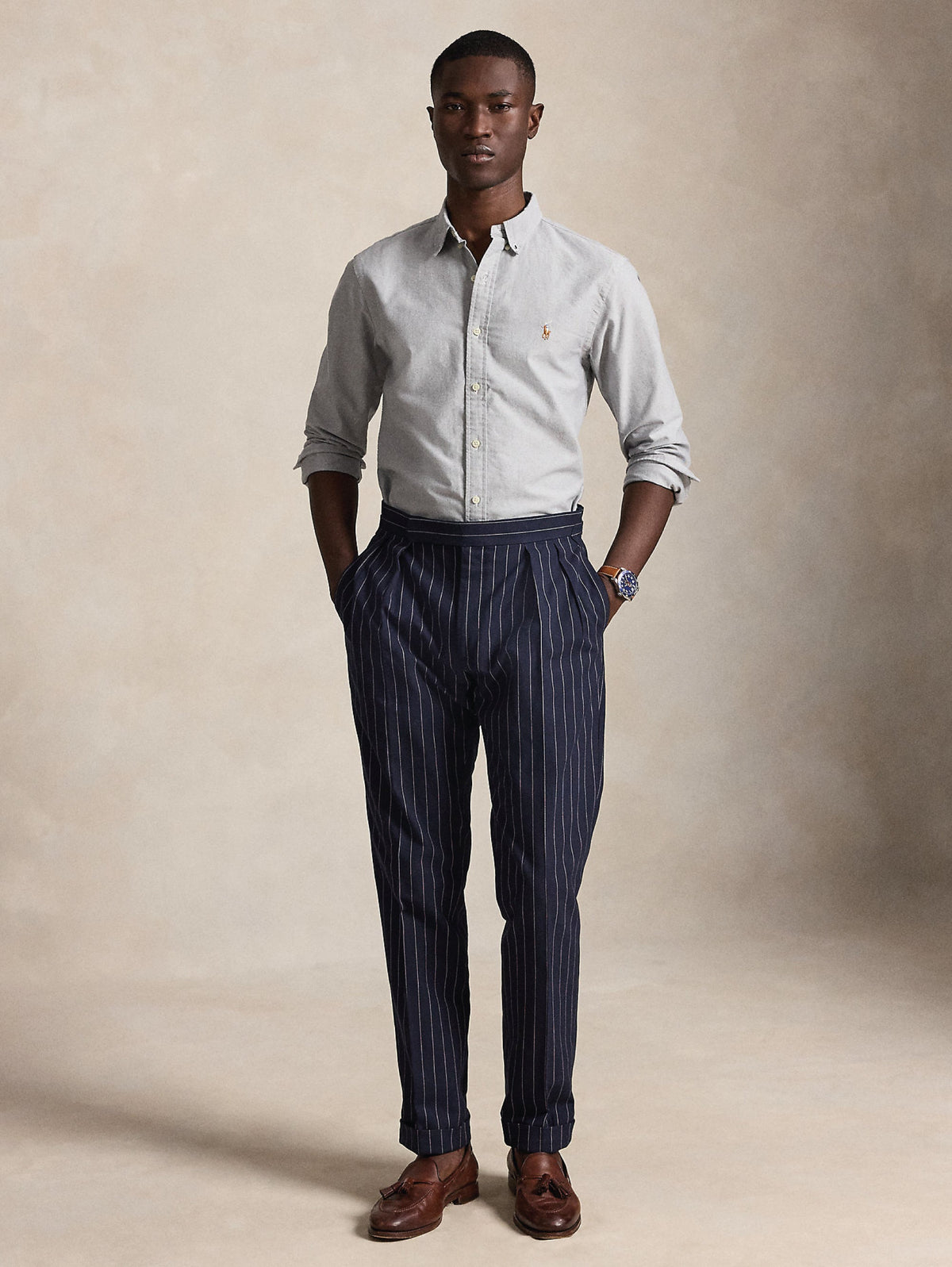 2026 New Arrival Camicia Oxford Slim Fit Grigio