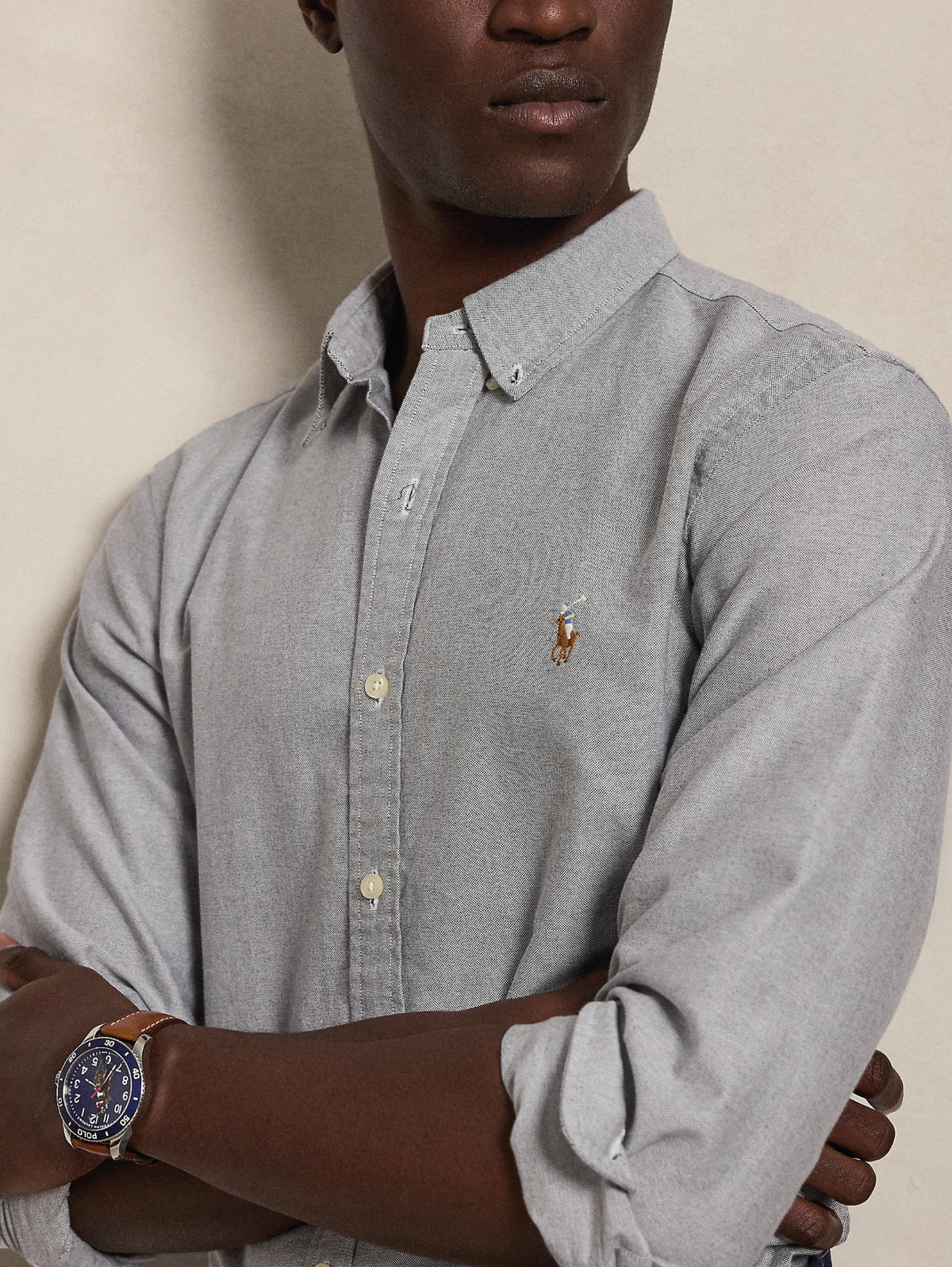 2026 New Arrival Camicia Oxford Slim Fit Grigio