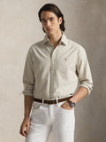 2026 New Arrival Camicia in Cotone Oxford  Slim Fit Beige