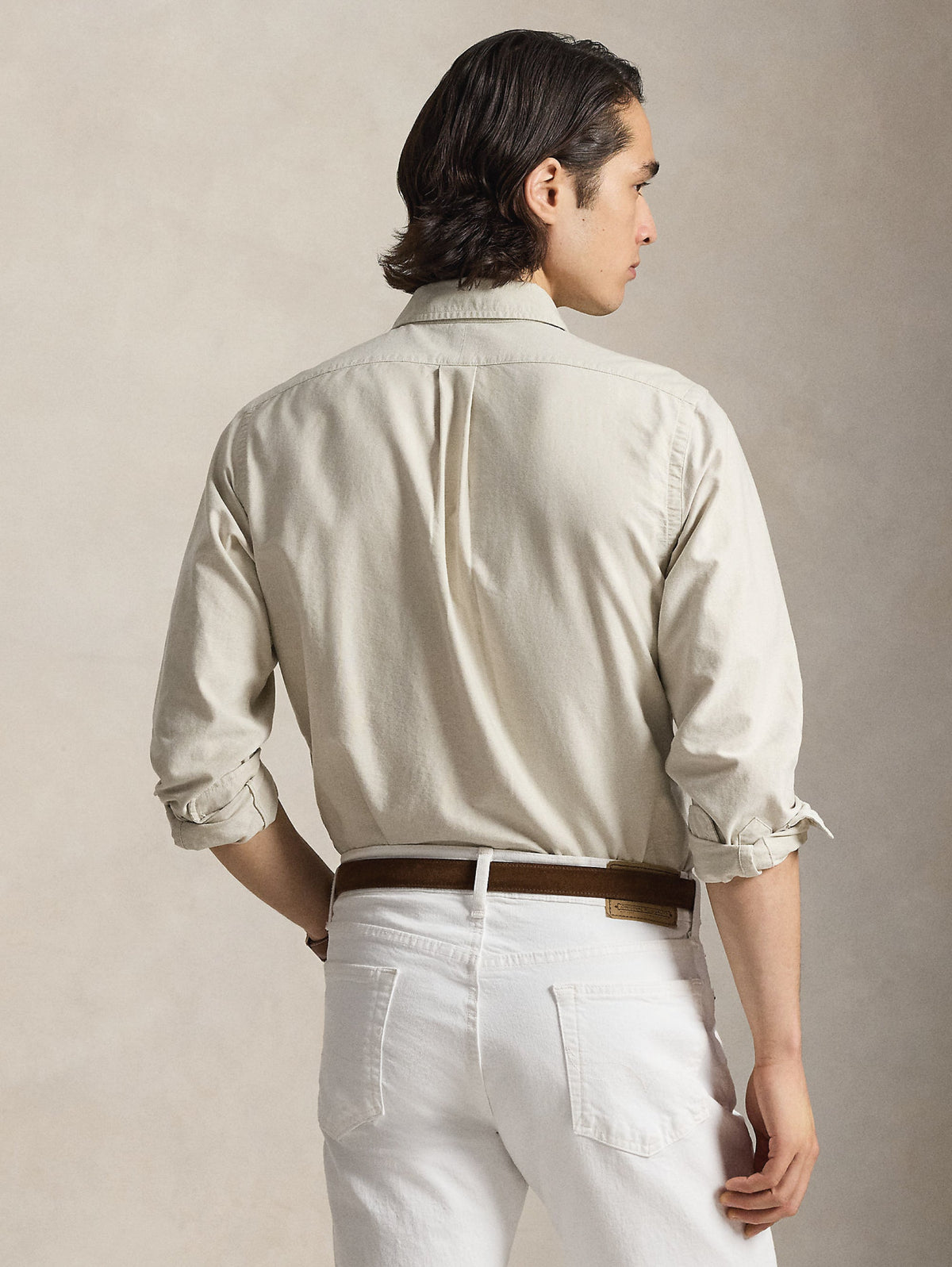 2026 New Arrival Camicia in Cotone Oxford  Slim Fit Beige