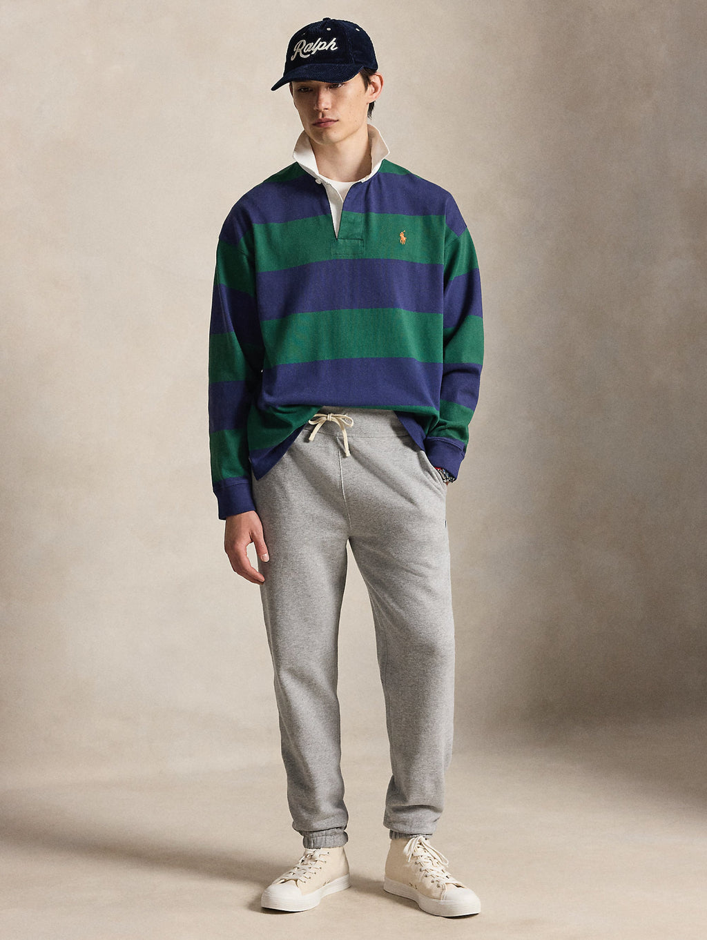 2026 New Arrival Pantaloni Joggers in Misto Cotone Grigio