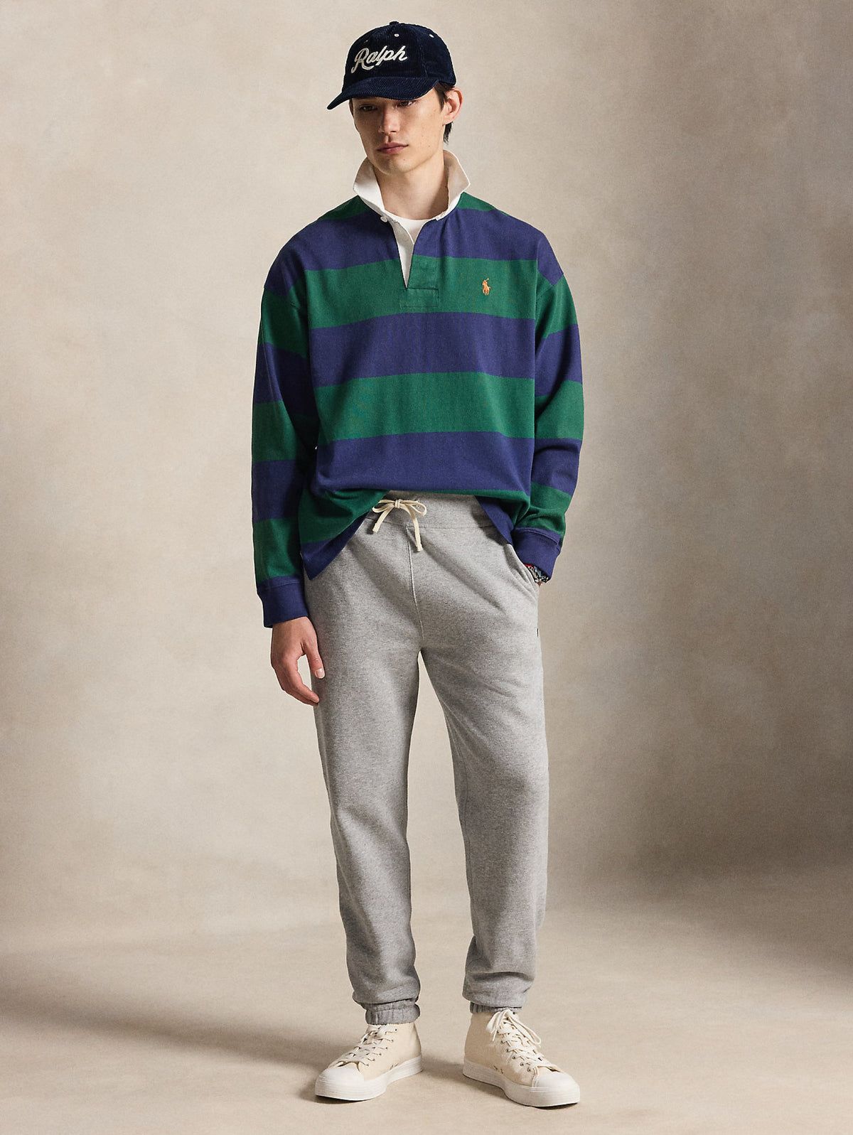 2026 New Arrival Pantaloni Joggers in Misto Cotone Grigio