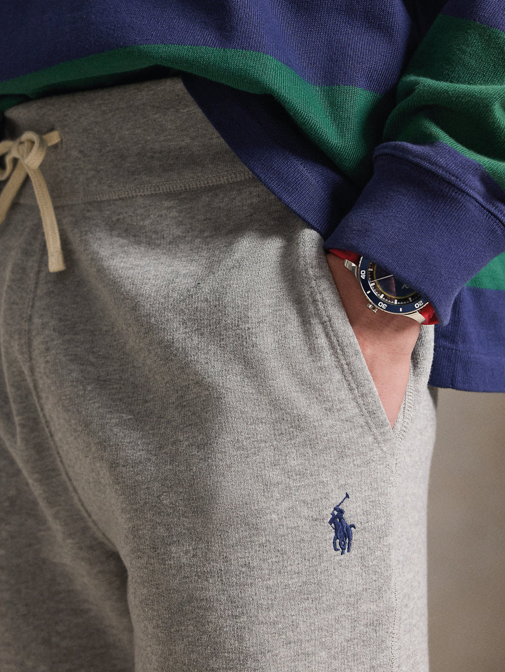 2026 New Arrival Pantaloni Joggers in Misto Cotone Grigio