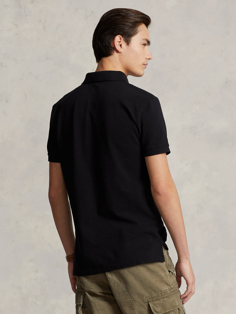 2026 New Arrival Polo in Cotone Piquè Slim Fit Nero