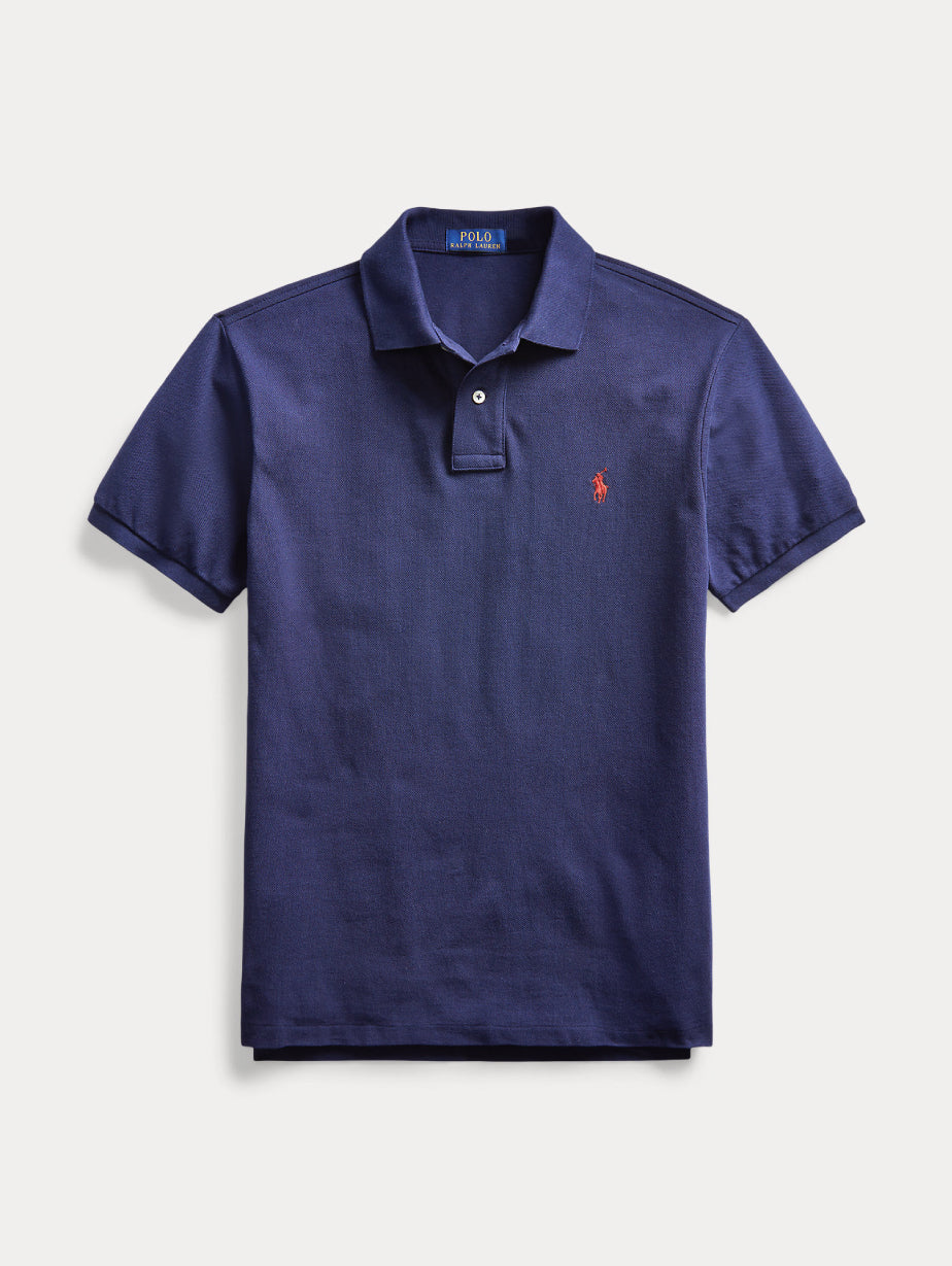 2026 New Arrival Polo in Cotone Piquè Slim Fit Blu