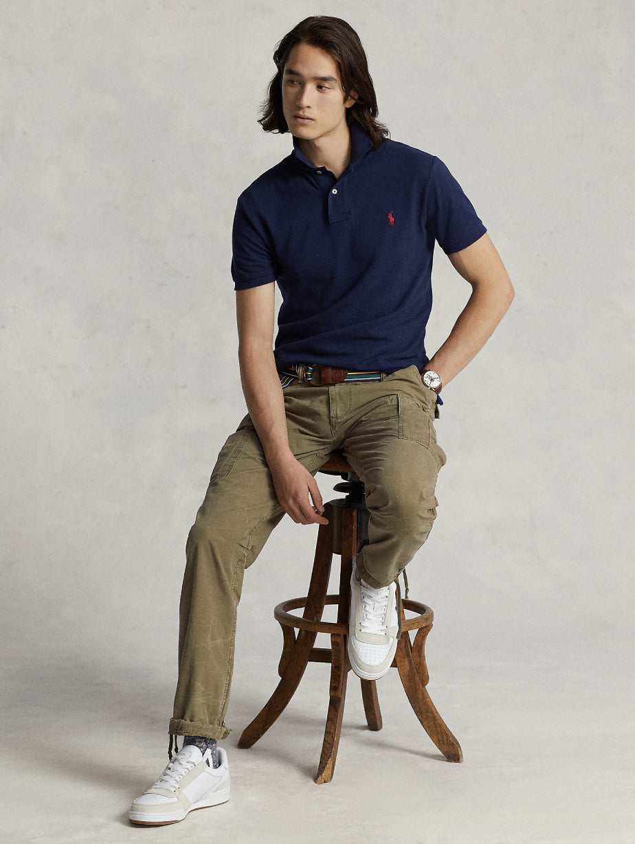 2026 New Arrival Polo in Cotone Piquè Slim Fit Blu