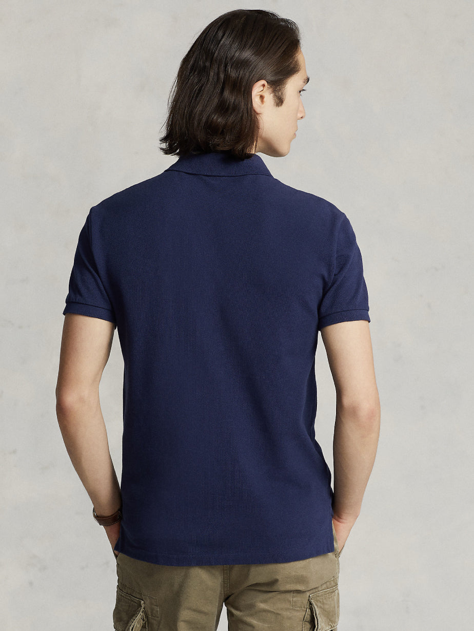 2026 New Arrival Polo in Cotone Piquè Slim Fit Blu