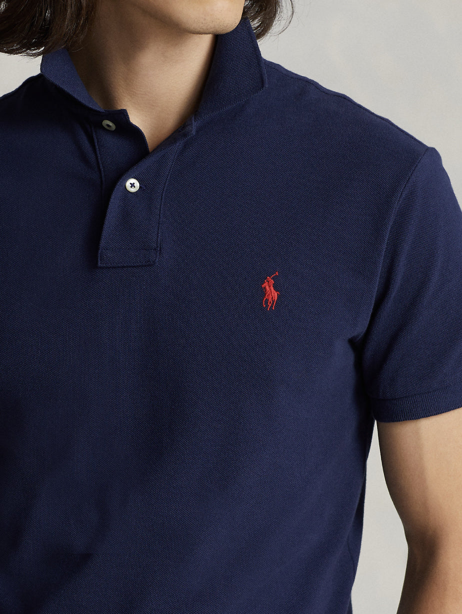 2026 New Arrival Polo in Cotone Piquè Slim Fit Blu
