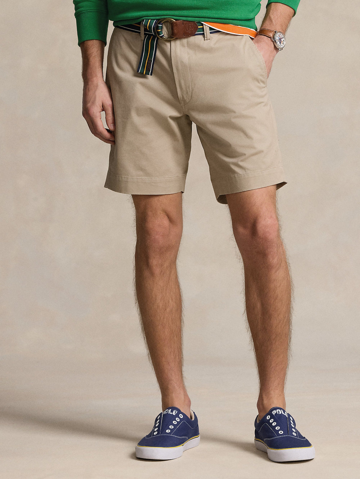 2026 New Arrival Short Chino in Cotone Stretch Khaki
