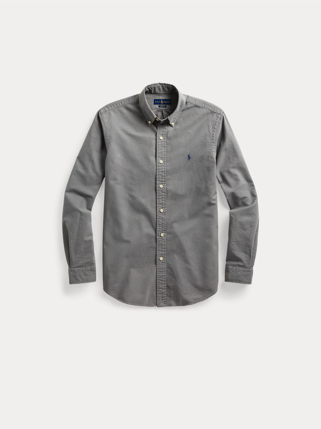 2026 New Arrival Camicia in Cotone Oxford Slim Filt Grigia