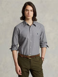 2026 New Arrival Camicia in Cotone Oxford Slim Filt Grigia