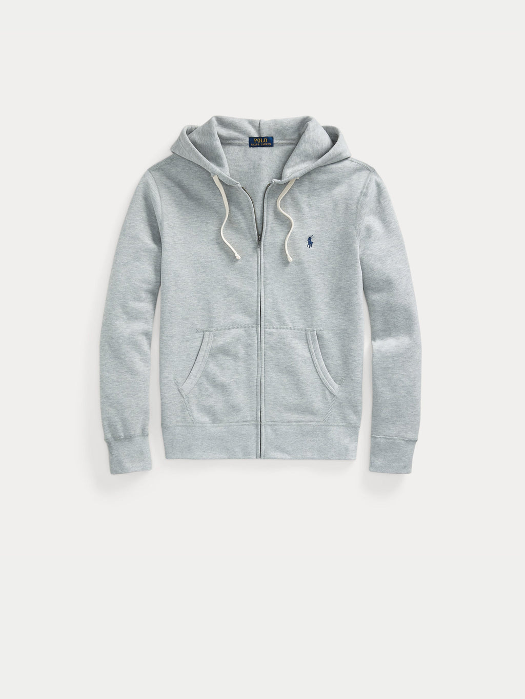 2026 New Arrival Felpa Full zip in Misto Cotone con Cappuccio Grigio