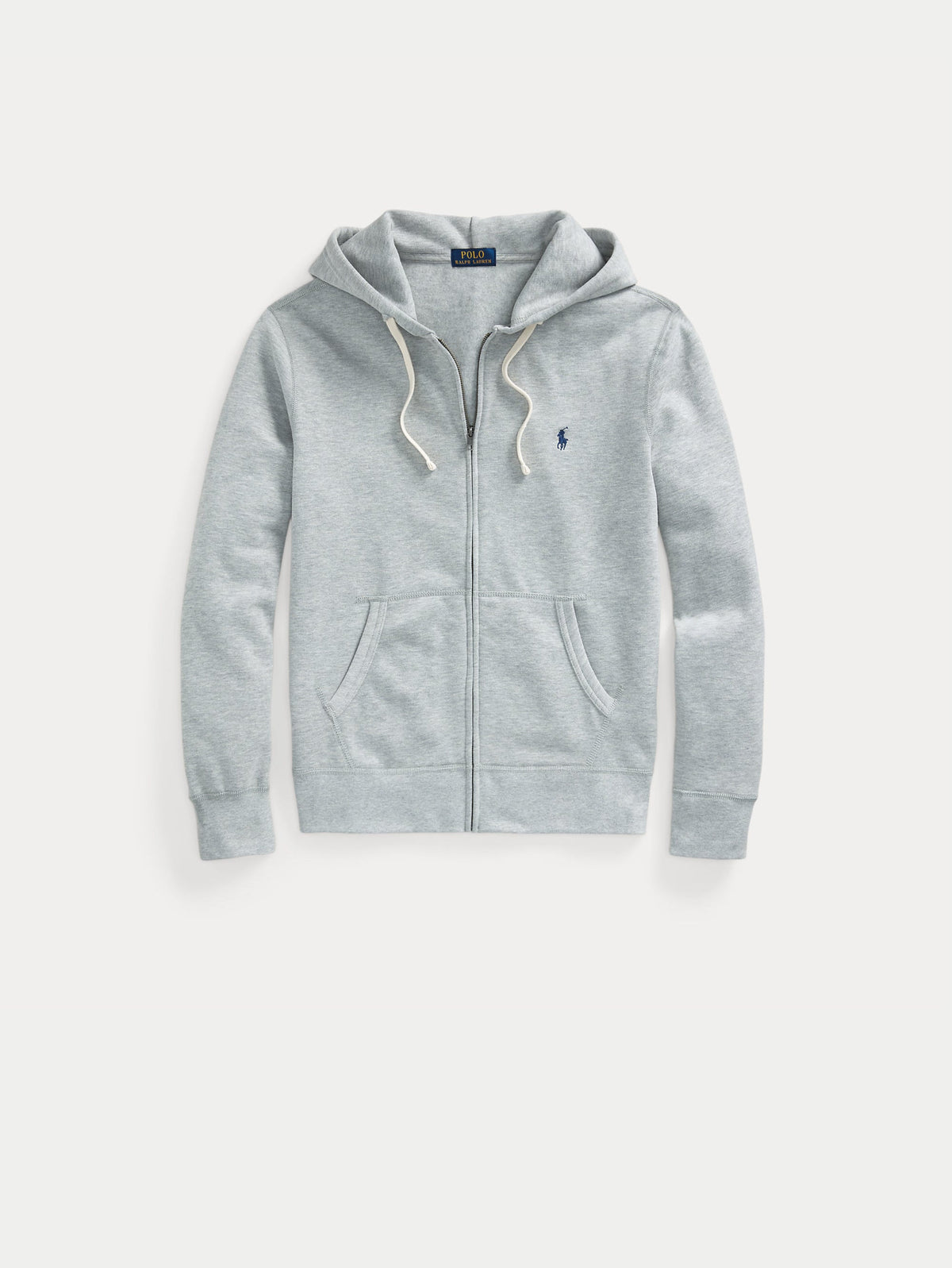 2026 New Arrival Felpa Full zip in Misto Cotone con Cappuccio Grigio