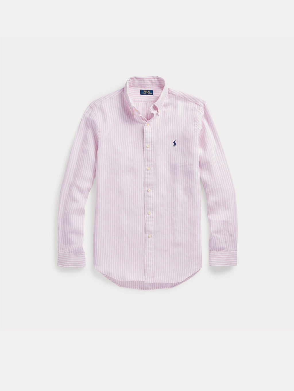 2026 New Arrival Camicia in Lino a Righe Rosa/Bianco