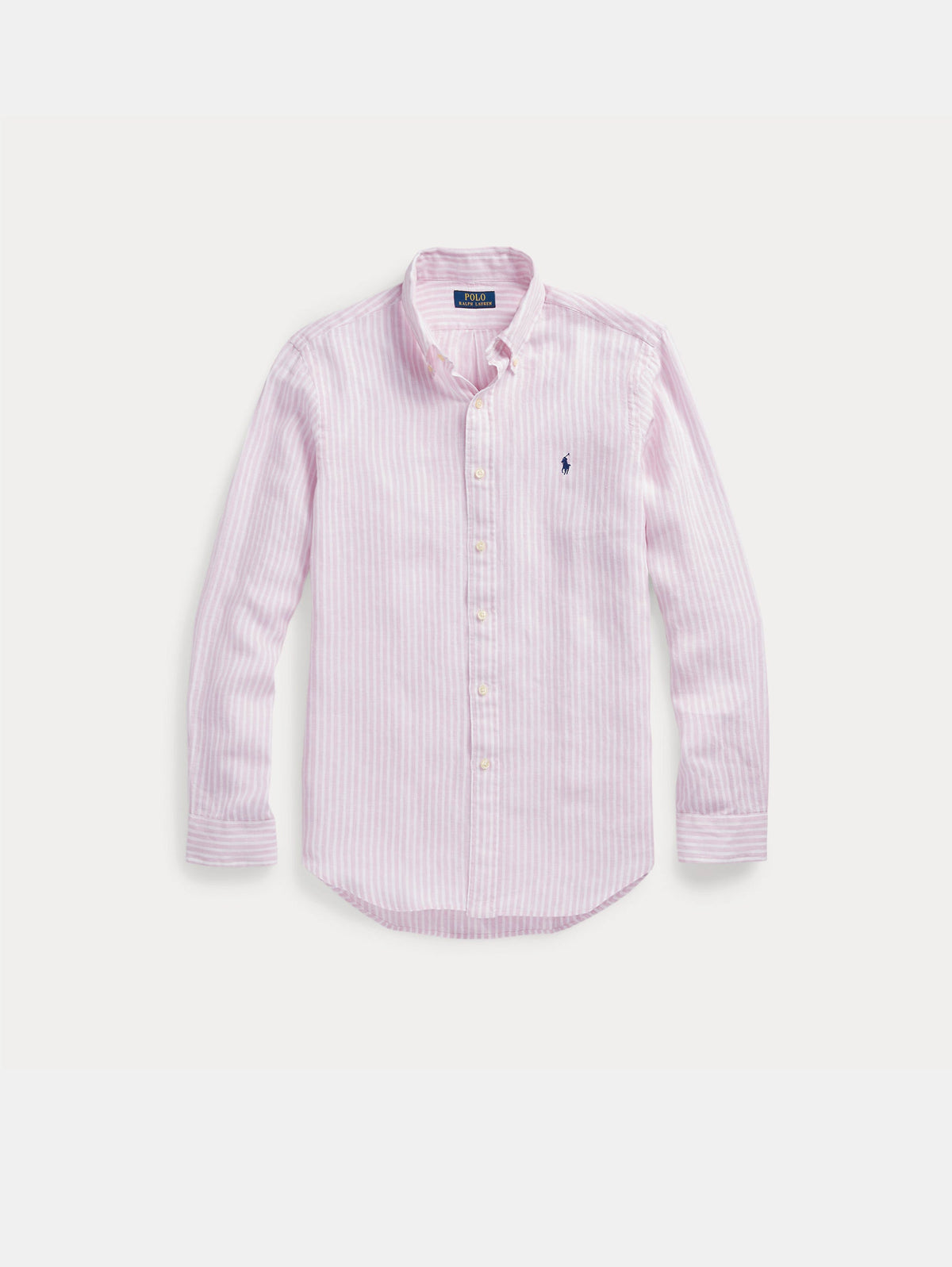 2026 New Arrival Camicia in Lino a Righe Rosa/Bianco