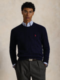 2026 New Arrival Maglia Girocollo in Misto Cashmere a Trecce Blu