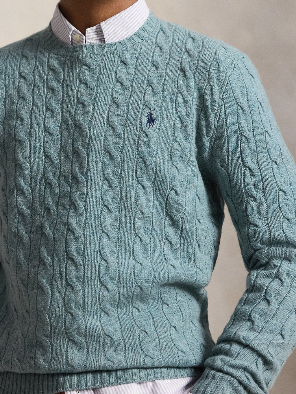 2026 New Arrival Maglia Girocollo in Misto Cashmere Turchese