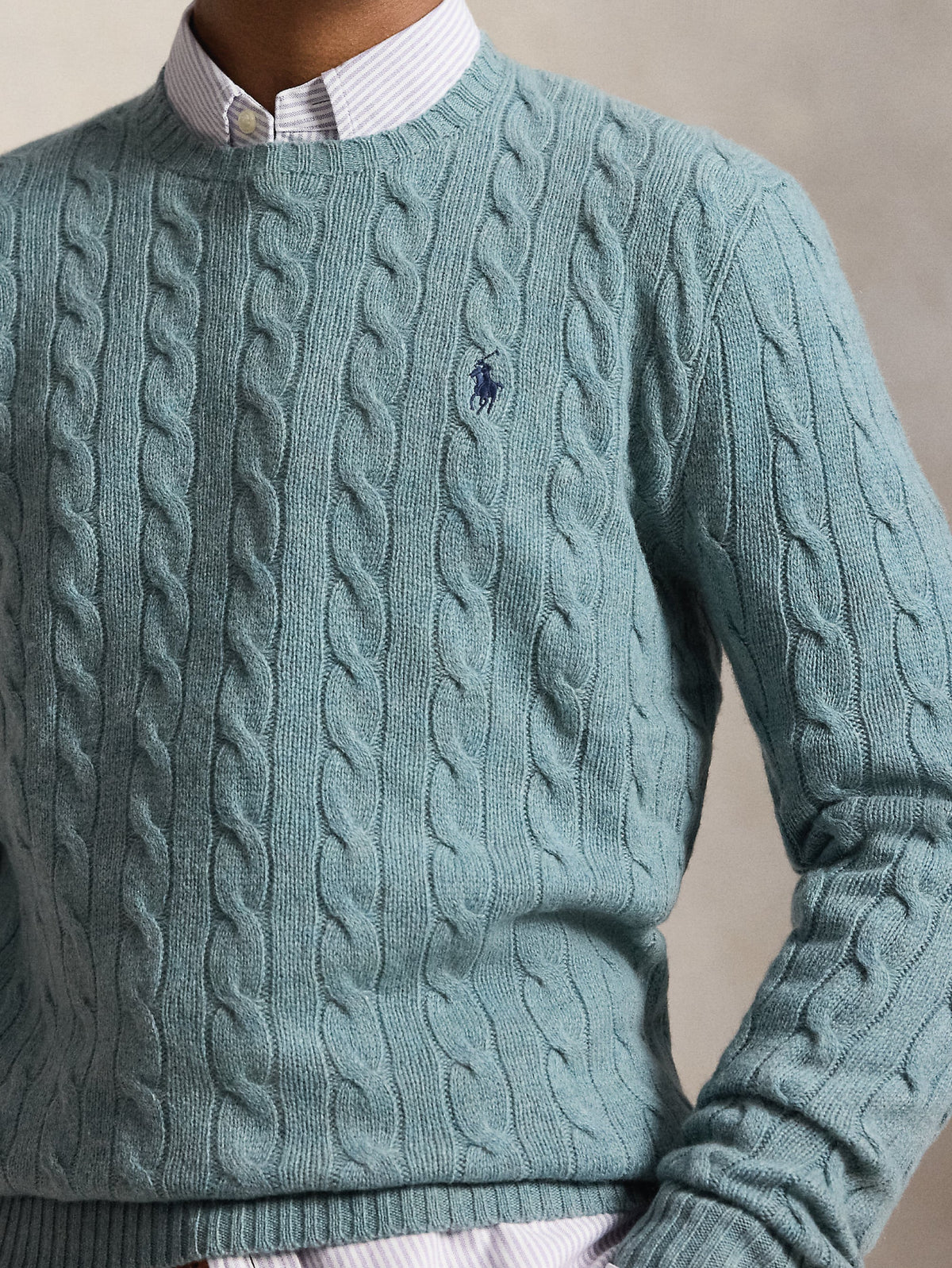 2026 New Arrival Maglia Girocollo in Misto Cashmere Turchese