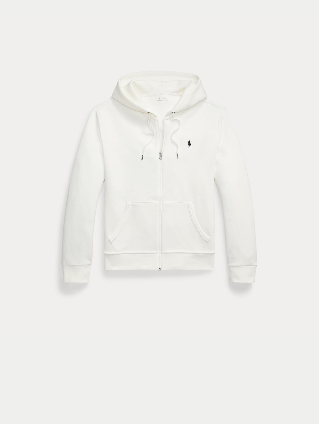 2026 New Arrival Felpa con Cappuccio e Zip in Maglia Doppia Bianco