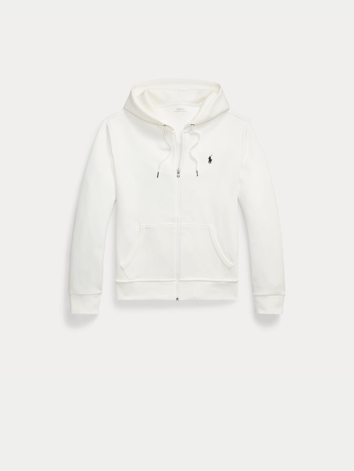 2026 New Arrival Felpa con Cappuccio e Zip in Maglia Doppia Bianco