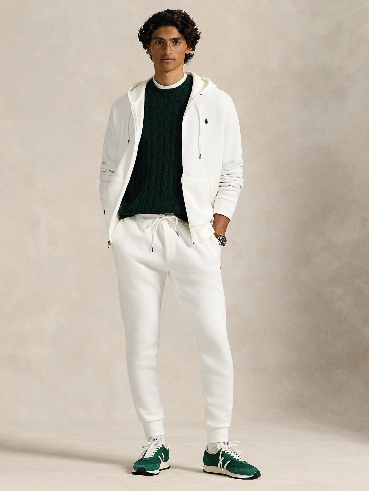 2026 New Arrival Pantaloni Joggers in Maglia Doppia Bianco