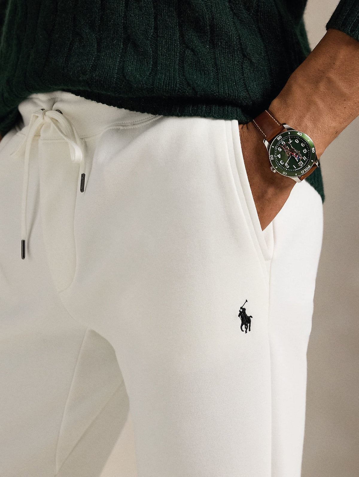 2026 New Arrival Pantaloni Joggers in Maglia Doppia Bianco