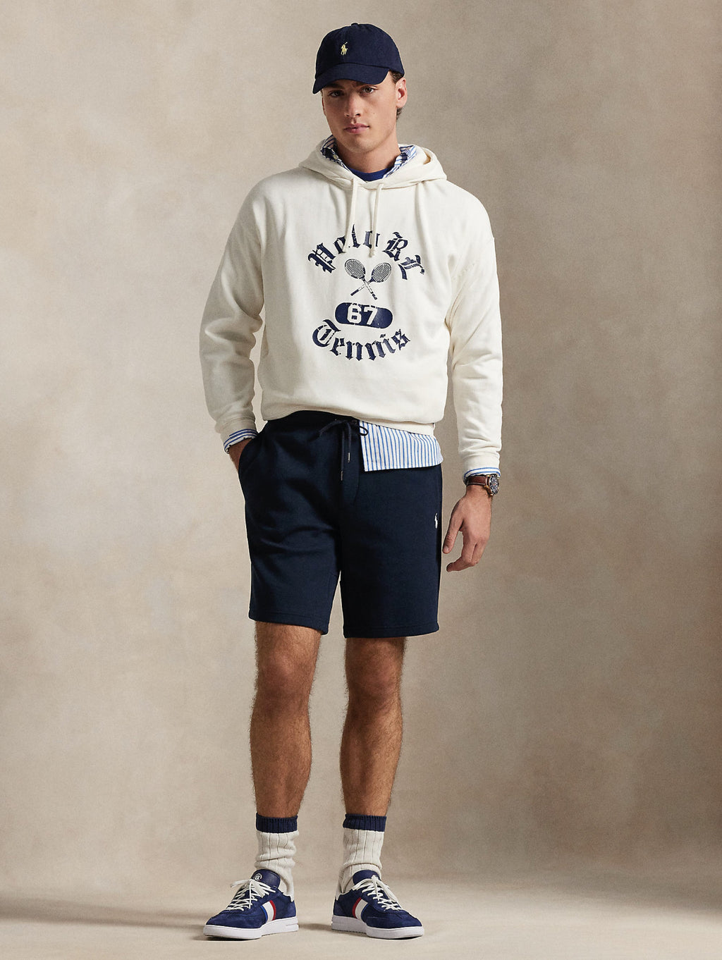 2026 New Arrival Shorts in Maglia Doppia Blu Navy