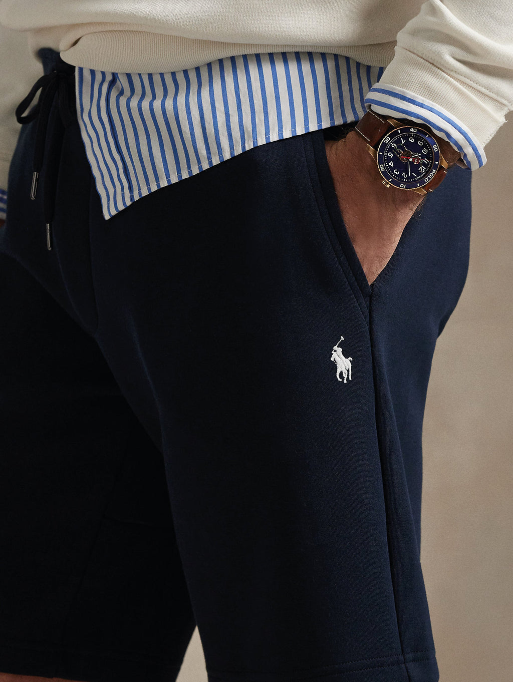 2026 New Arrival Shorts in Maglia Doppia Blu Navy