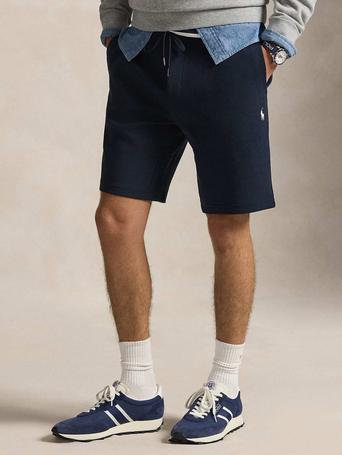 2026 New Arrival Shorts in Maglia Doppia Blu