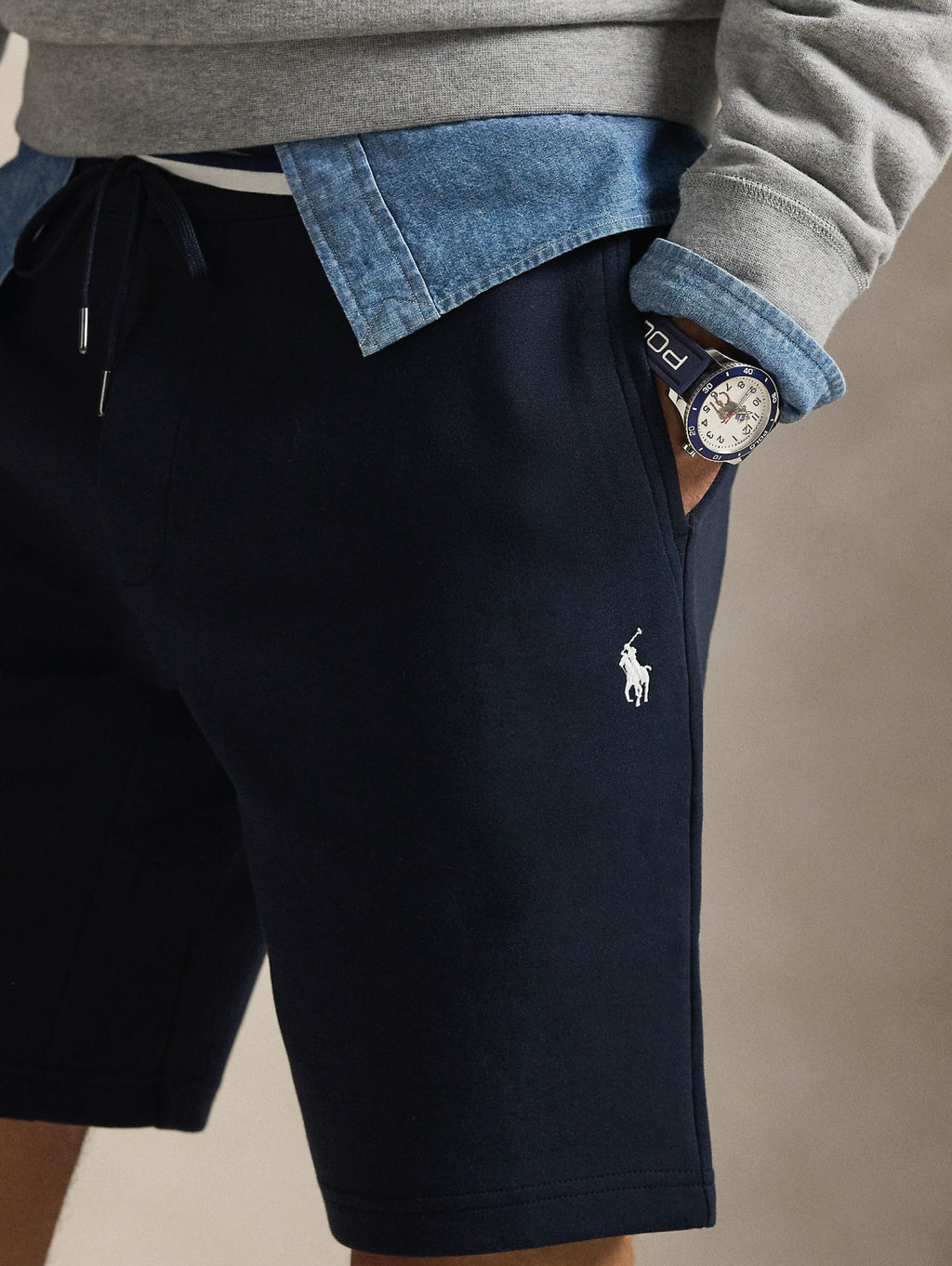 2026 New Arrival Shorts in Maglia Doppia Blu