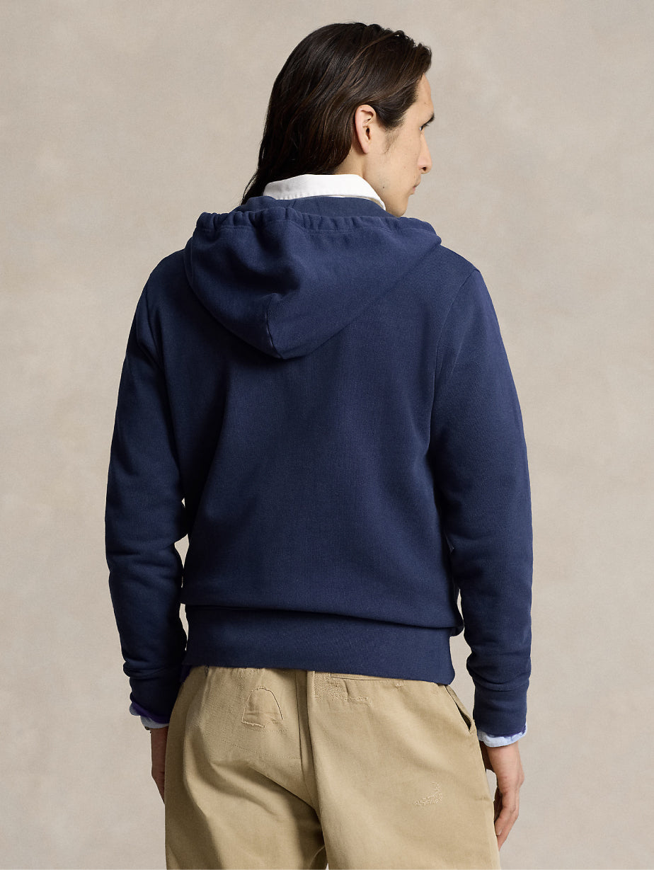 2026 New Arrival Felpa con Cerniera in Spugna Loopback Blu