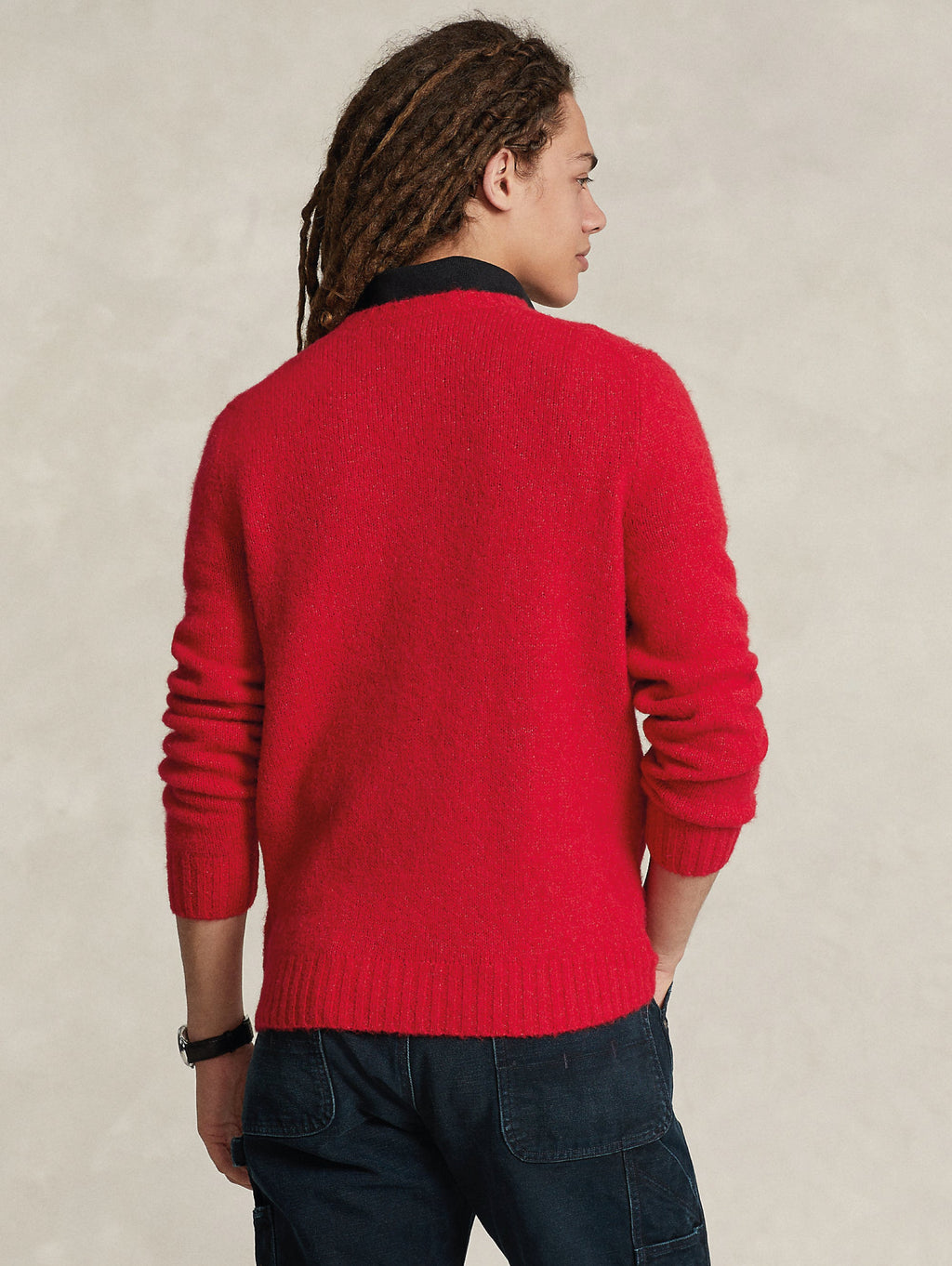 2026 New Arrival Maglia Girocollo in Soffice Misto Alpaca Rosso